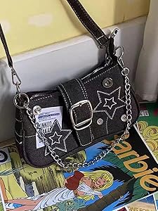Y2K Bag Women Punk Shoulder Bag, Gothic Crossbody Bag, Y2K